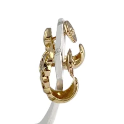 Boucles d'oreilles d'occasion or 750 jaune diamants