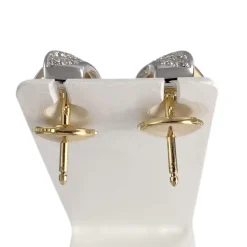 Boucles d'oreilles d'occasion  2 ors 750 diamants