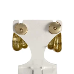 Boucles d'oreilles d'occasion or 750 2 tons diamants