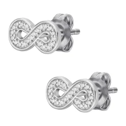 Boucles d'oreilles FOSSIL argent 925 infini et zirconias
