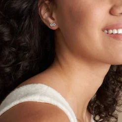 Boucles d'oreilles FOSSIL argent 925 infini et zirconias