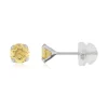Boucles d'oreilles or 375 blanc citrines 0.89 carat