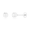 Boucles d'oreilles or 375 blanc diam 5 mm
