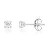 Boucles d'oreilles or 750 blanc diamant HSI 0,3 carat
