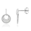Boucles d'oreilles or blanc 375 diamants