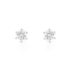 Boucles d'oreilles or 750 blanc diamant H/P1