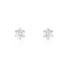 Boucles d'oreilles or 750 blanc diamant H/P1