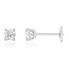 Boucles d'oreilles or blanc 750 diamants synthétiques