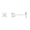 Boucles d'oreilles or 750 blanc diamant HSI 0,4 carat