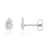 Boucles d'oreilles or blanc 750 diamants
