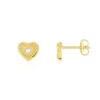 Boucles d oreilles or 375 coeurs perlés zirconias