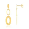 Boucles d'oreilles or jaune 375