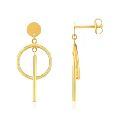 Boucles d'oreilles or 375 jaune