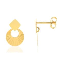 Boucles d'oreilles or jaune 375