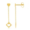 Boucles d'oreilles or 375 jaune
