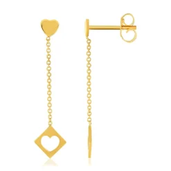 Boucles d'oreilles or 375 jaune
