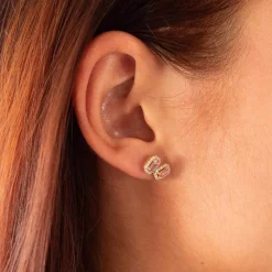 Boucles d'oreilles or 750 jaune améthystes topazes traitées et ziconias