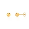 Boucles d'oreilles or 375 jaune boules polies