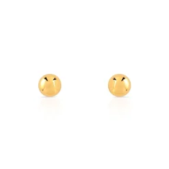 Boucles d'oreilles or 375 jaune boules polies