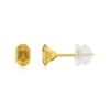 Boucles d'oreilles or 375 jaune citrines 0.74 carat