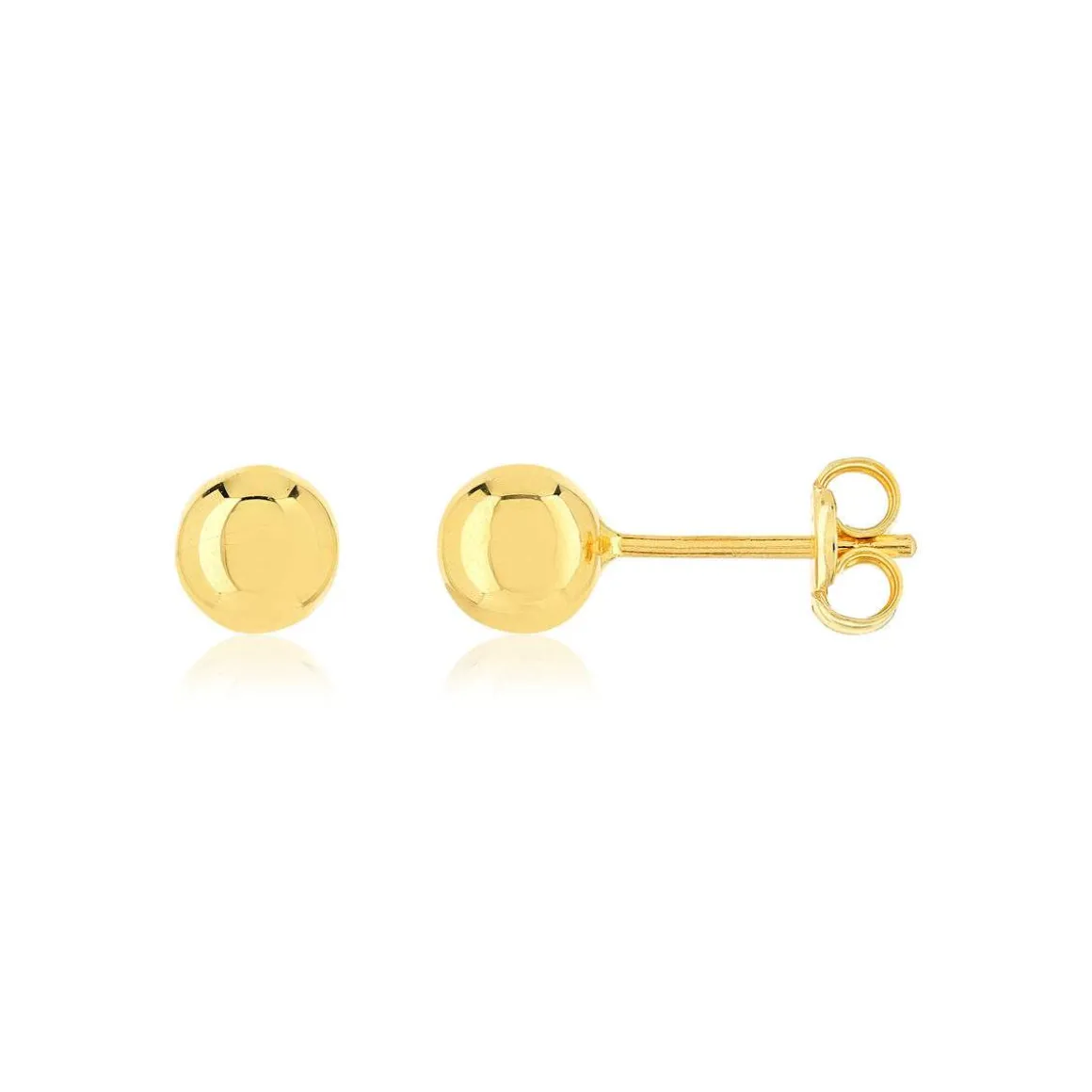 Boucles d'oreilles or 375 jaune diam 5 mm