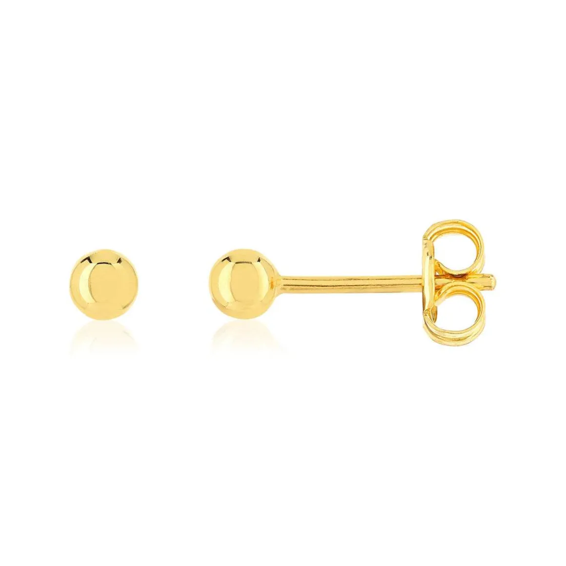 Boucles d'oreilles or 375 jaune diam 3 mm
