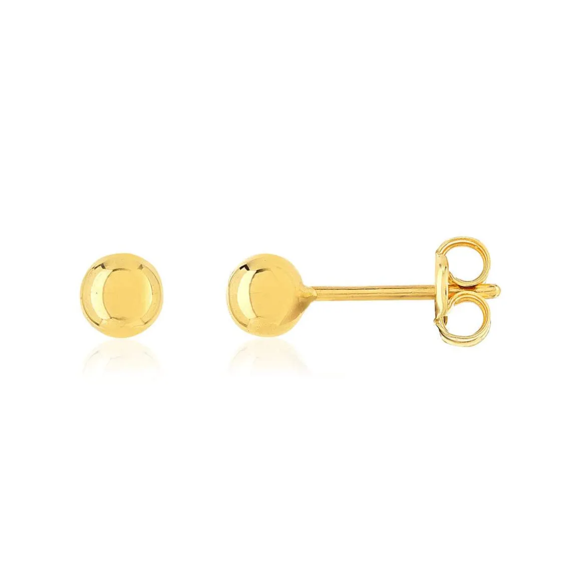 Boucles d'oreilles or 375 jaune diam 4 mm