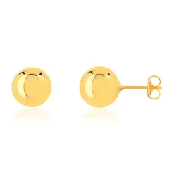 Boucles d'oreilles or 375 jaune diam. 9 mm