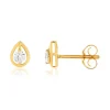Boucles d'oreilles or jaune 750 diamants syntétiques