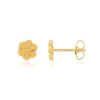 Boucles d'oreilles or jaune 375 fleur