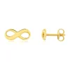Boucles d'oreilles or 375 jaune, motif infini