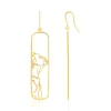 Boucles d'oreilles or jaune 375 motif silhouette