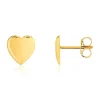 Boucles d'oreilles or 375 jaune, motif coeur