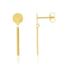Boucles d'oreilles or jaune 375 pastilles effet satiné