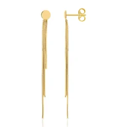 Boucles d'oreilles or 750 jaune pendants