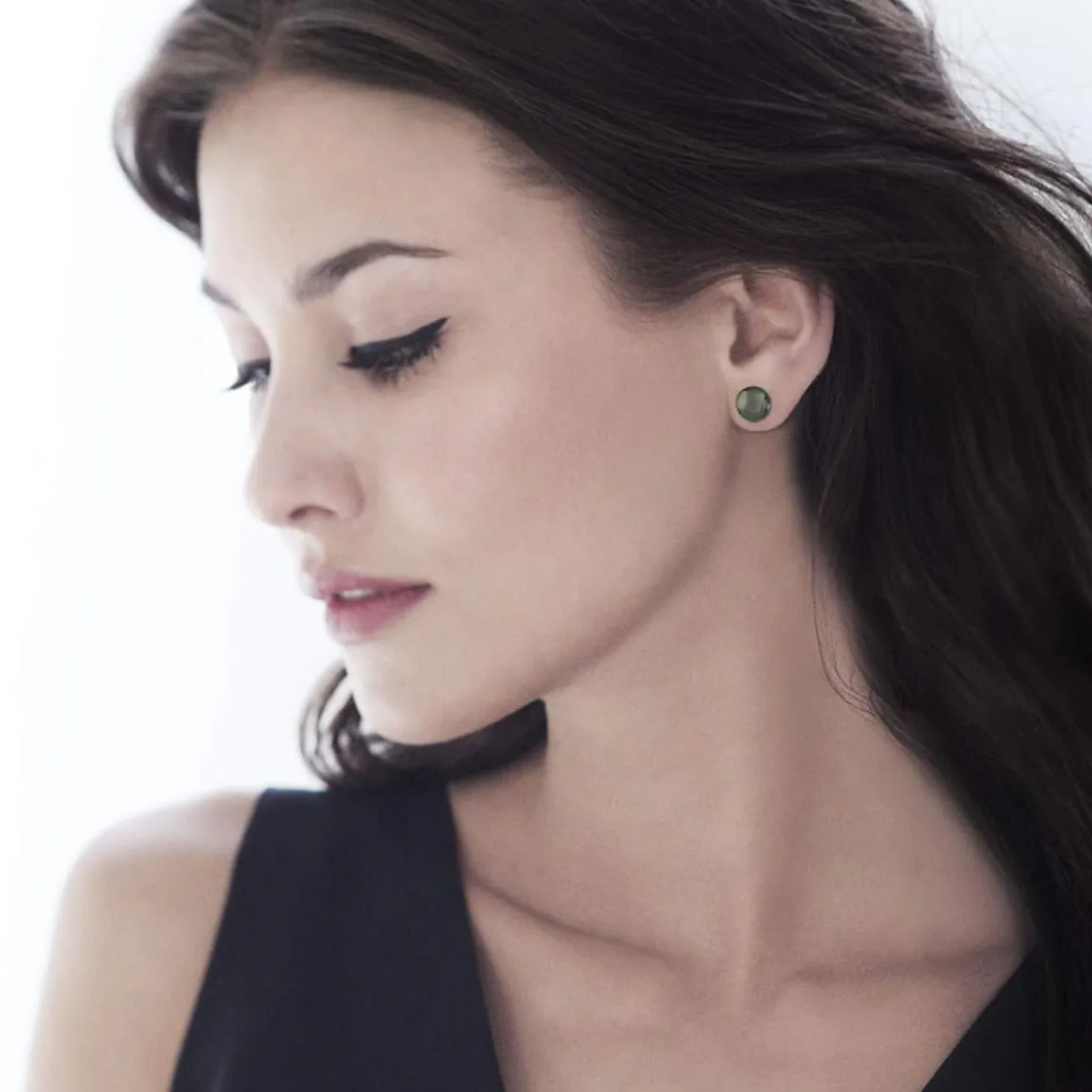 Boucles d'oreilles or 750 jaune perles de Tahiti