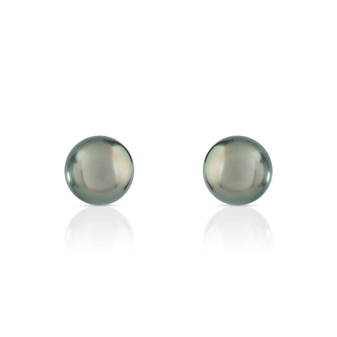 Boucles d'oreilles or 750 jaune perles de Tahiti