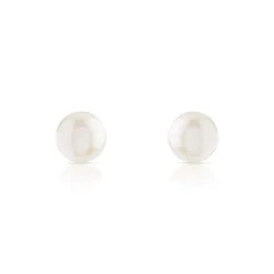 Boucles d'oreilles or 375 jaune perles de culture de Chine