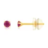 Boucles d'oreilles or jaune 375 rubis