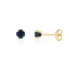 Boucles d'oreilles or 375 jaune saphirs