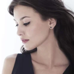 Boucles d'oreilles or 375 jaune saphirs