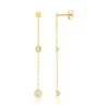 Boucles d'oreilles or 375 jaune zirconias