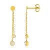 Boucles d'oreilles or 375 jaune zirconias