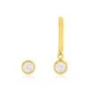 Boucles d'oreilles or 375 jaune zirconias