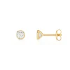 Boucles d'oreilles or 375 jaune zirconias