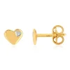 Boucles d'oreilles or 375 2 tons coeurs