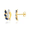 Boucles d'oreilles or 375 2 tons saphirs
