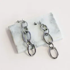 Boucles d'oreilles pendants acier