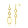 Boucles d'oreilles pendants acier doré