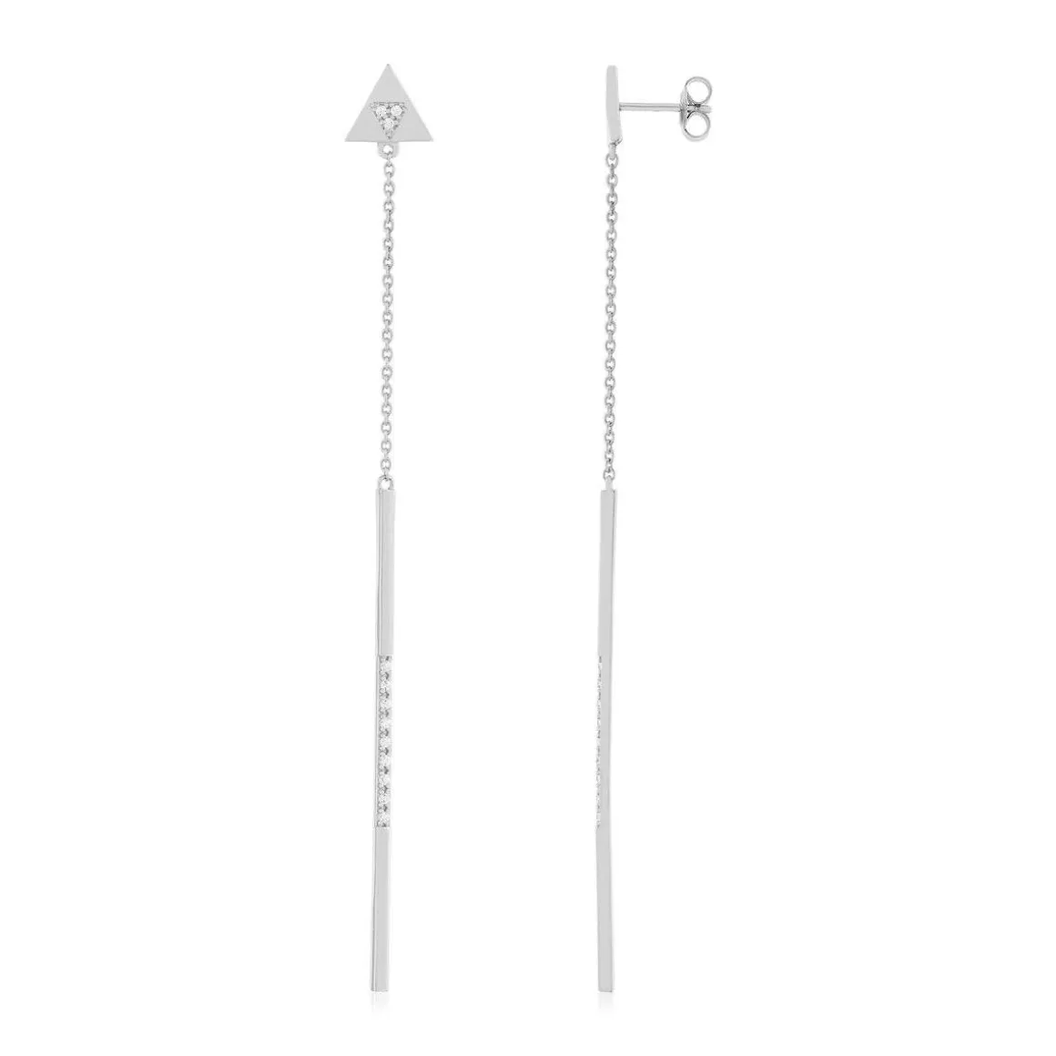 Boucles d'oreilles pendants argent 925 zirconias